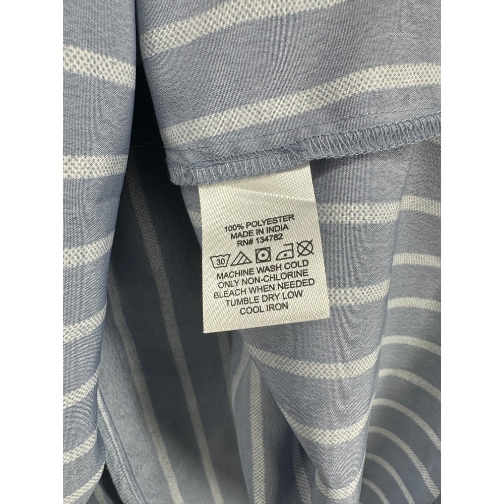 Indulge In Style Blue White Striped Roll Tab Sleeve Mini‎ Dress XL NWT - Picture 4 of 6